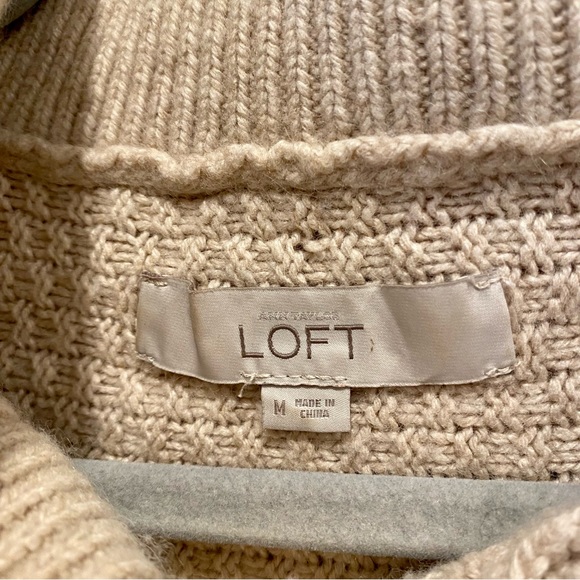 Ann Taylor LOFT Short Sleeve Cowl Neck Sweater Oversized Women’s Size Medium - Picture 9 of 12